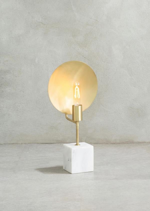 Interiors by Premier Saramis Table Lamp With White Marble Base