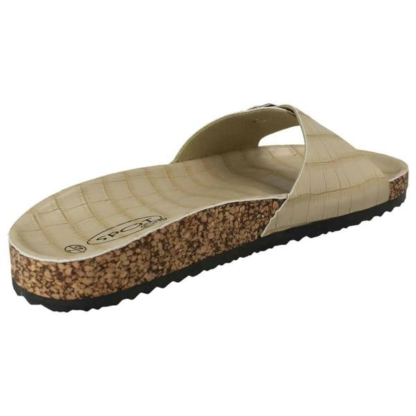 Spot On Ladies Spot On Open Toe Slip On Mule