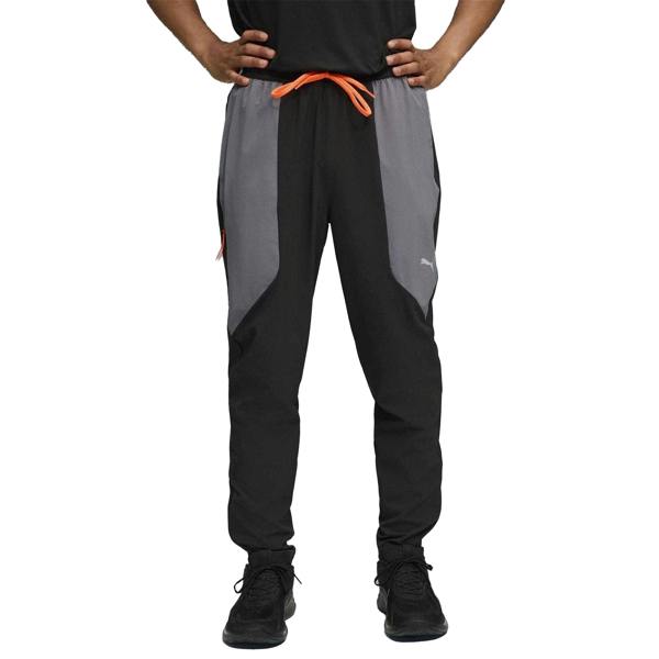 Puma Mens Flex Woven Joggers - Black/Grey - 