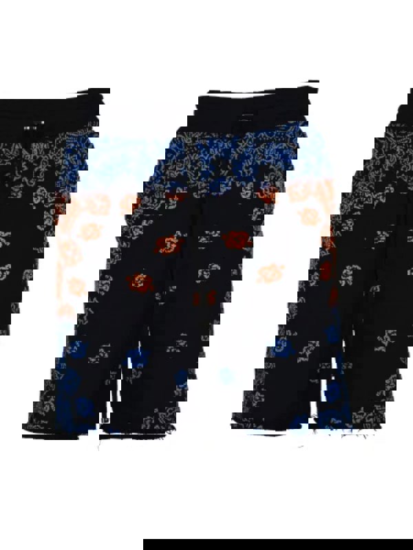 Amiri Bandana Bleach Shorts – Blue / Orange