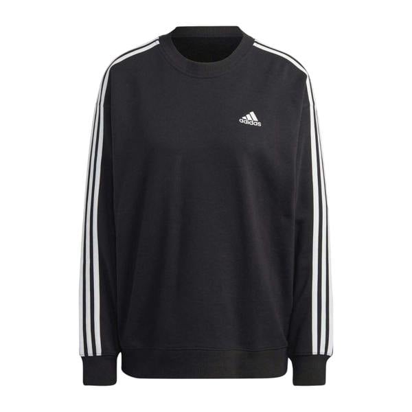 Adidas Womens/Ladies Studio Lounge 3 Stripes Loose Fit Sweatshirt - Medium Grey - 