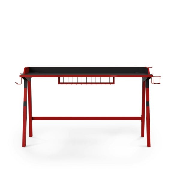 Dorel Home Fuego Gaming Desk in Black / Red