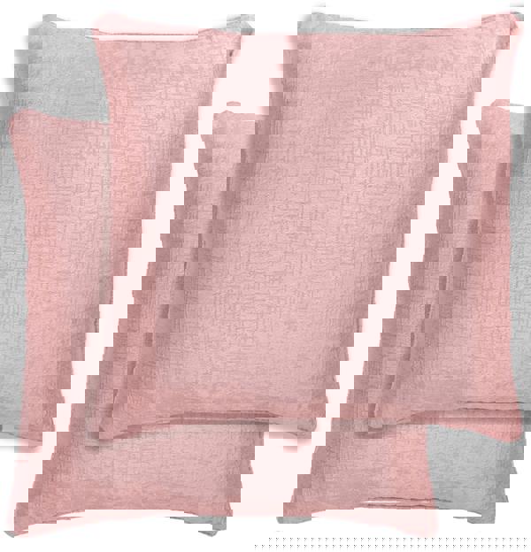 Enhanced Living Pair of Vogue Textured Double Sided Zip Opening Piped Edge Cushion Covers - 43x43cm - Cases Only