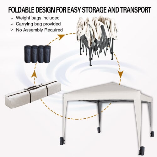 3x3m Pop up Gazebo Outdoor Patio Canopy Tent White 3