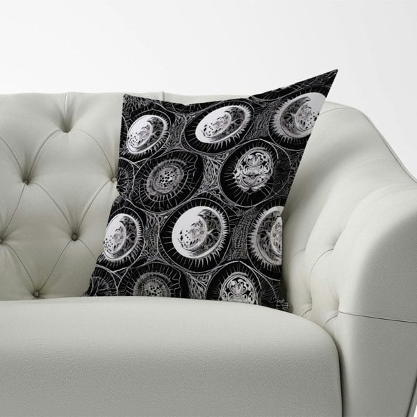 Warren Reed Black White Moon and Sun Cushions