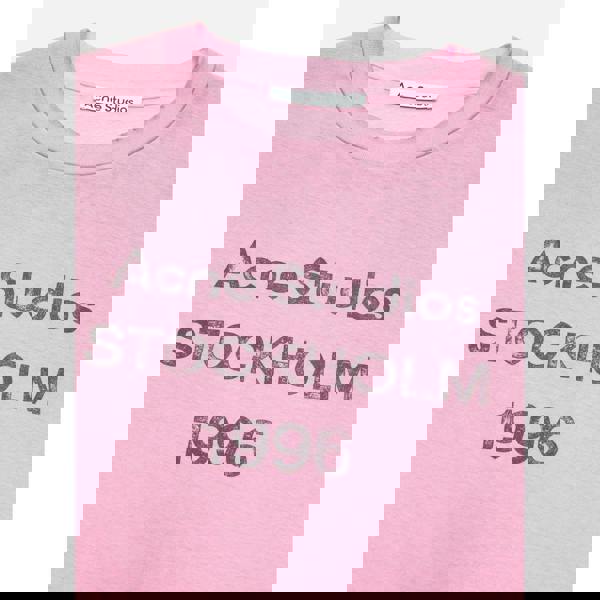 Acne Studios Logo T-Shirt   in  Pink