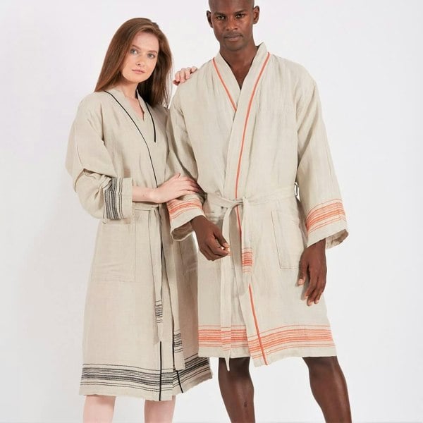 Linen Unisex Bathrobe