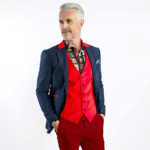 THE CREATIVE CONTRAST COAT - Premium Men's Patterned Shirt by Claudio Lugli | Bold Design, Tailored Fit, Best Printed Shirts