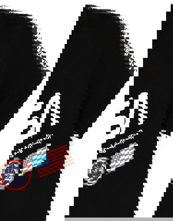 NASA Boys Black Short Sleeved T-Shirt