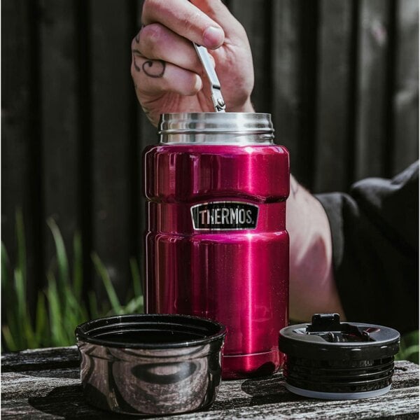 Thermos Stainless King 710ml Insulated Food Flask 14h Hot 24h Cold Pink