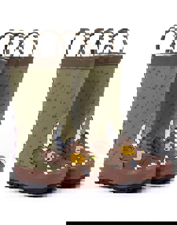 Gruffalo & Friends Unisex Kids Brown Novelty Face Wellington Boots with Handles