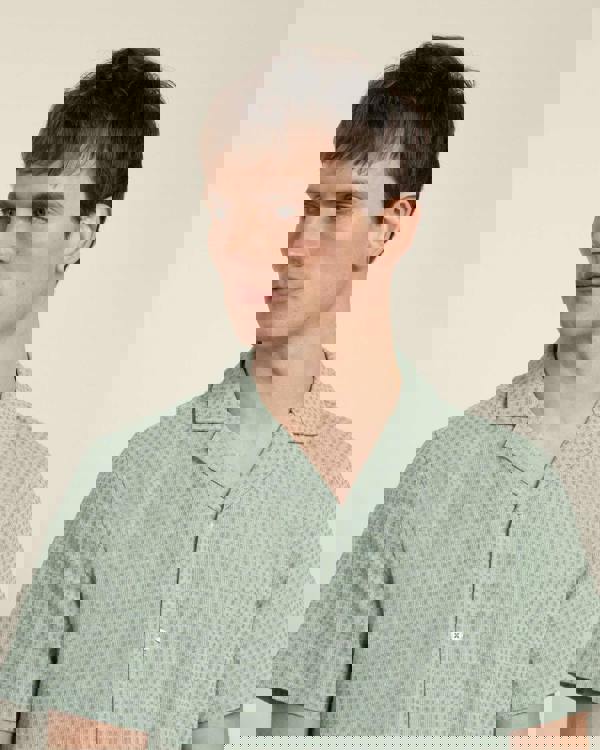 Larsson & Co Mint Textured Short Sleeve Shirt