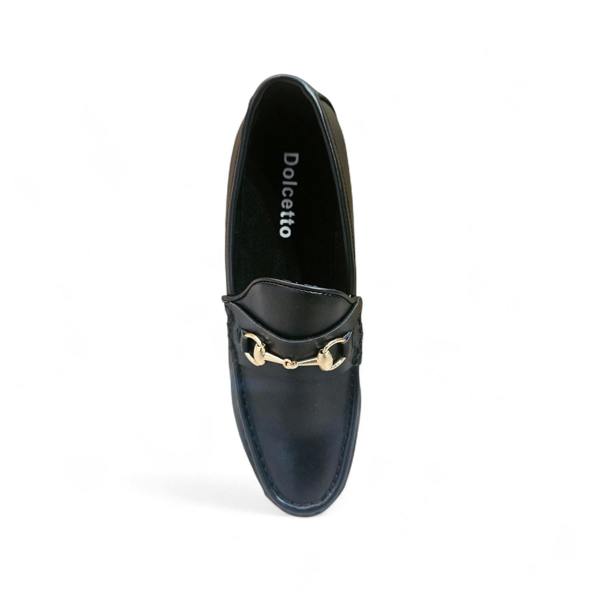 Dolcetto Men's Loafers with Gold Buckle Smart Slip-On Shoes