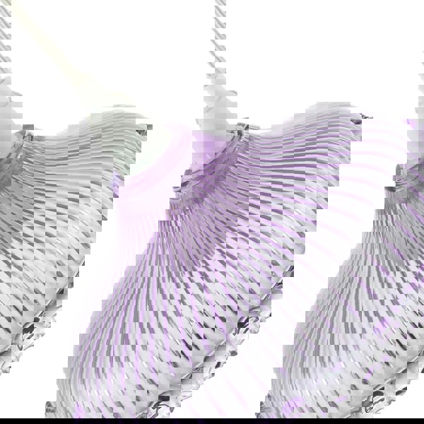 Modern Lilac Line Ribbed Glass Pendant Light Shade with Moulded Edge Image 4