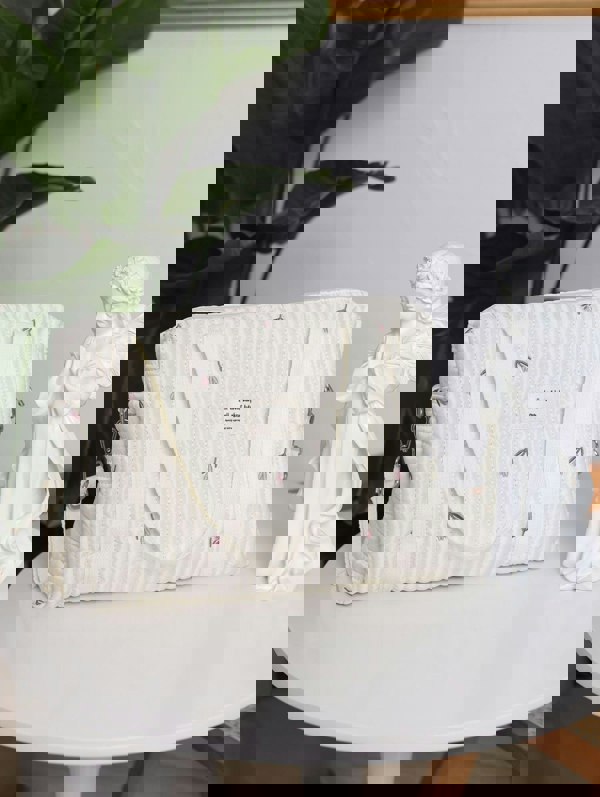 Anymom Mommy Baby Changing Bag Stuff Bear Handbag Embroidery Quilted Shoulder Mommy Bag Stroller for Baby