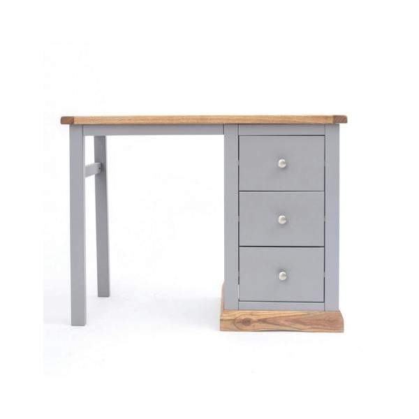 Biccari 3 Drawer Desk - Dressing Table Chrome Knob