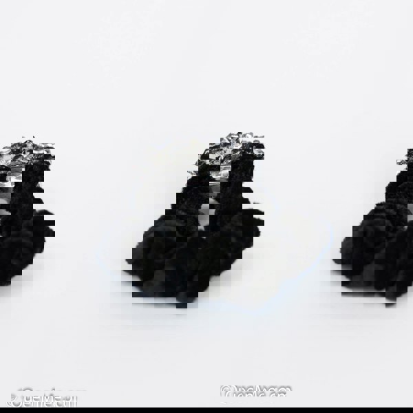 black velvet diamante scrunchie back