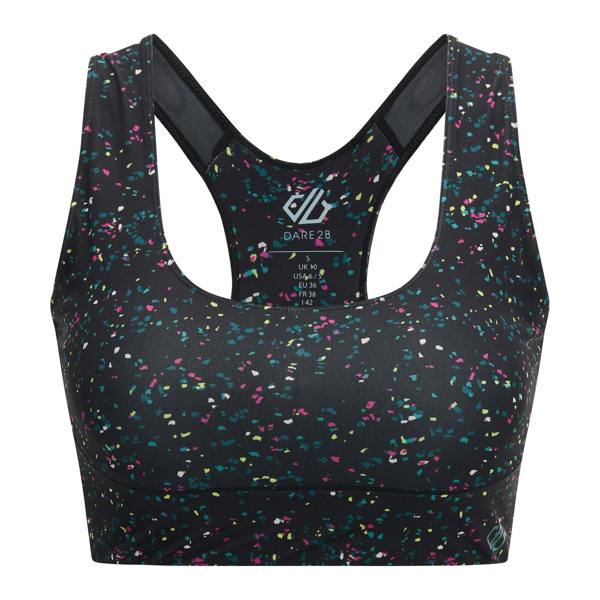 Dare 2B Womens/Ladies Influential Speckle Sports Bra - Black - 