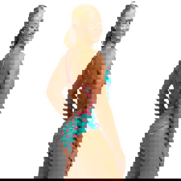 Funkita Go Flamingo! Single Strap Swimsuit - Pink/Green