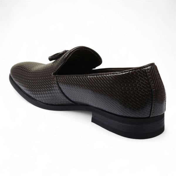 Dolcetto Men’s Formal Tassel Loafers Slip-On Leather Shoes