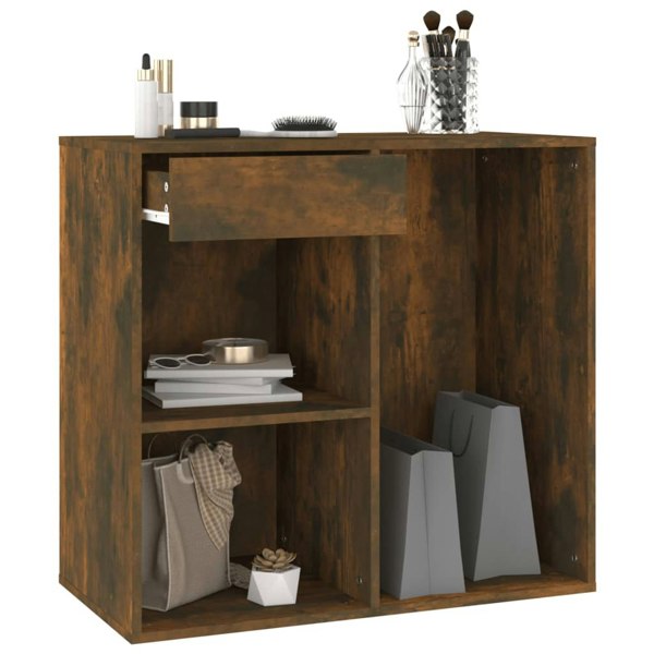 Berkfield Cosmetic Cabinet Smoked Oak 80x40x75 cm Engineered Wood