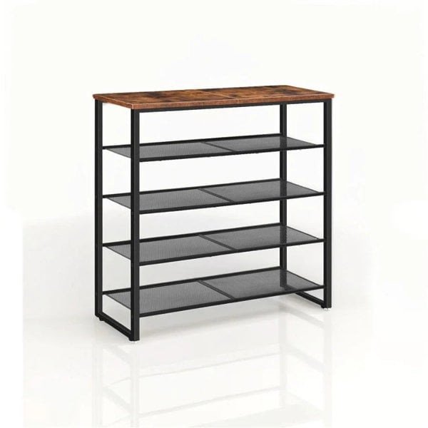 Modcraft 5-Tier Industrial Shoe Rack - Metal Frame Organizer
