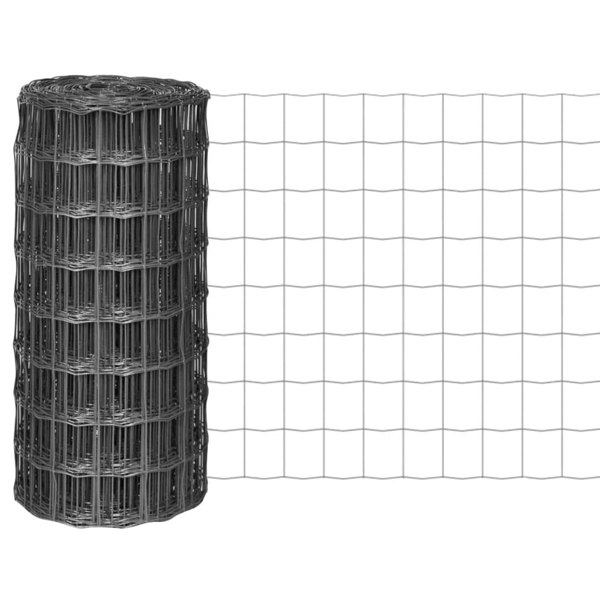 Berkfield Euro Fence Steel 25x0.8 m Grey