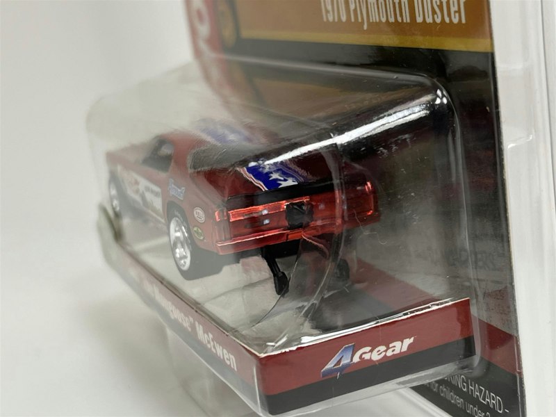 Auto World Slot Cars 1970 Plymouth Duster Tom The Mongoose McEven HO Scale Slot Car SC369-2