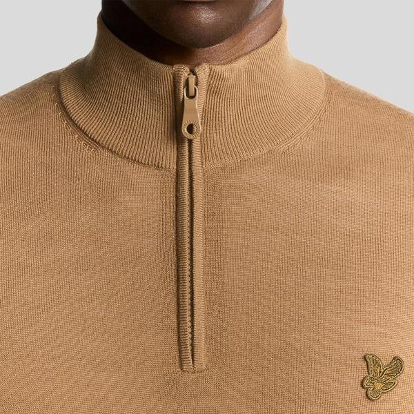 Lyle & Scott Tonal Merino Quarter Zip Jumper