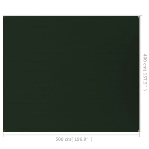 Berkfield Tent Carpet 400x500 cm Dark Green HDPE