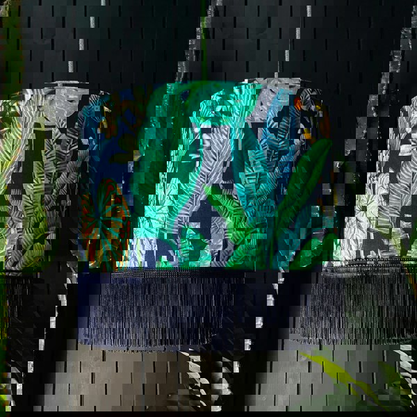 Love Frankie velvet lampshade rainforest fringing