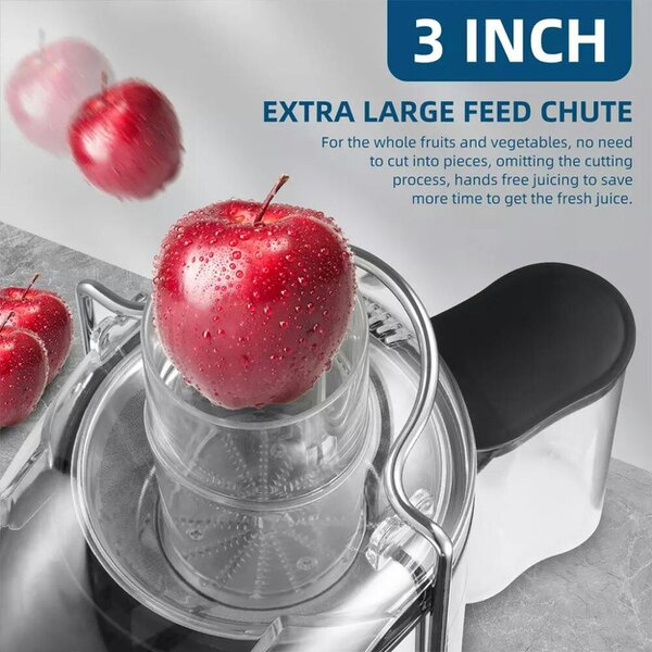 Havendro Juicer Machine Whole Fruit Vegetable Large Juice Extractor Stainless Steel