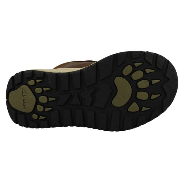 Clarks Boys Clarks Leather Ankle Boots With Bootstrap Cub Seek K