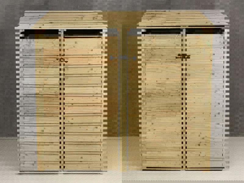 Arbor Garden Solutions Wooden Log Store with Doors and Shelf W-187cm, H-126cm or 180cm, D-88cm