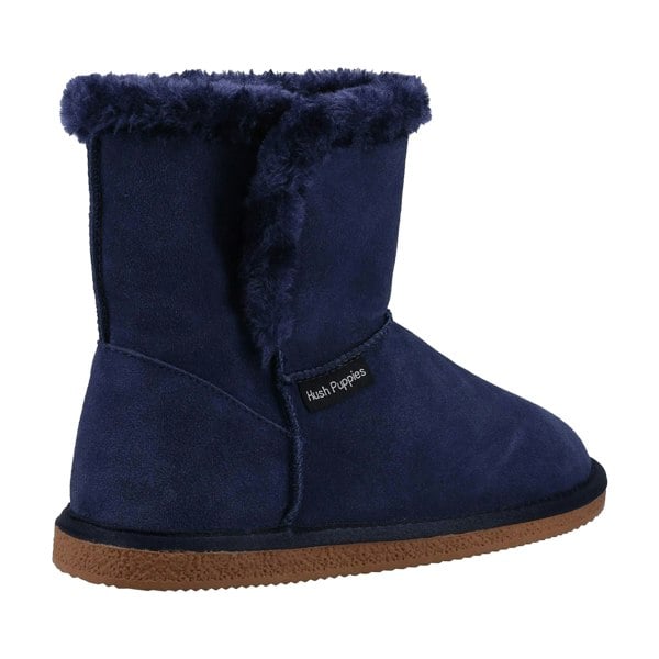 Hush Puppies Womens/Ladies Ashleigh Suede Slipper Boots - Navy