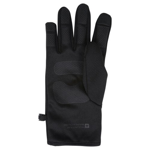 Mountain Warehouse Unisex Adult Water Resistant Nano Fleece Gripped Gloves - Black