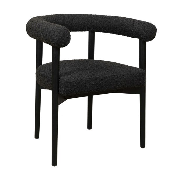 Furniture Edit Spara Black Boucle Dining Chair