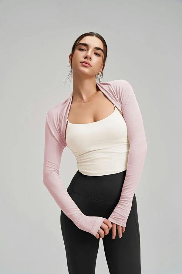 Anniou Women's Fitness Bolero UPF50+ - Smoke pink