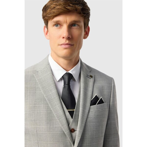 Antique Rogue Slim Fit Astor Monochrome Check Jacket
