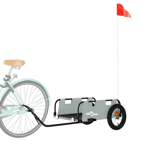 Berkfield Cargo Bike Trailer Grey Oxford Fabric and Iron