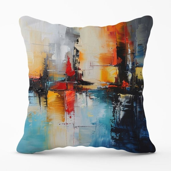 Warren Reed Reflective Splendour: City In Abstract Cushions