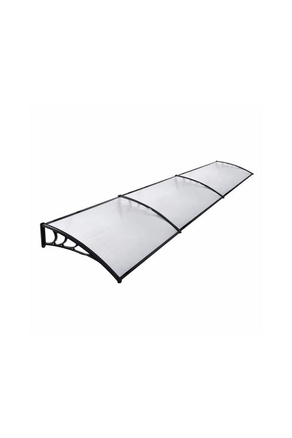 Living and Home 2.7m W x 1m D Window Door Canopy Awning with Brackets