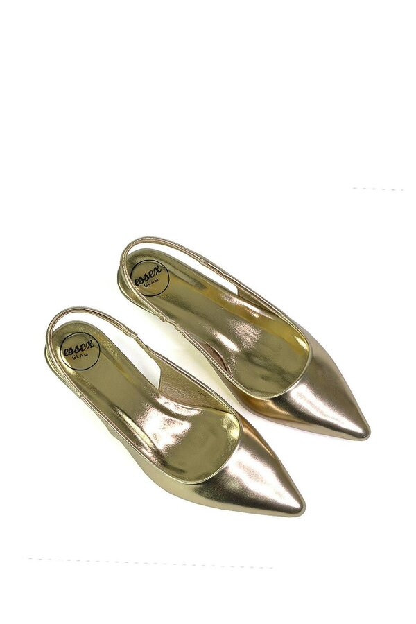 XY LONDON Pointed Toe Sling Back Kitten Heel Sandals
