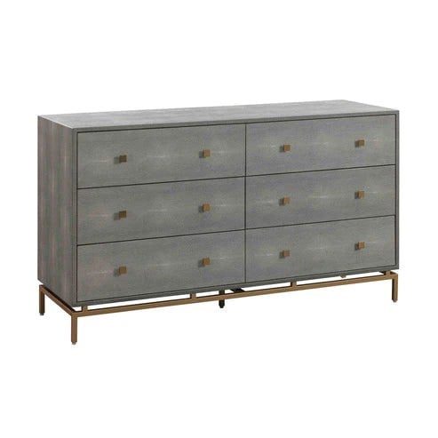 Furniture Edit Pesce Shagreen 6 Drawer Dresser Sideboard