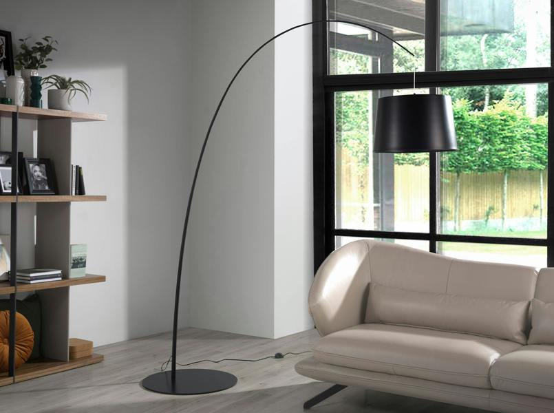 Angel Cerdá Adjustable floor lamp in black steel 8064