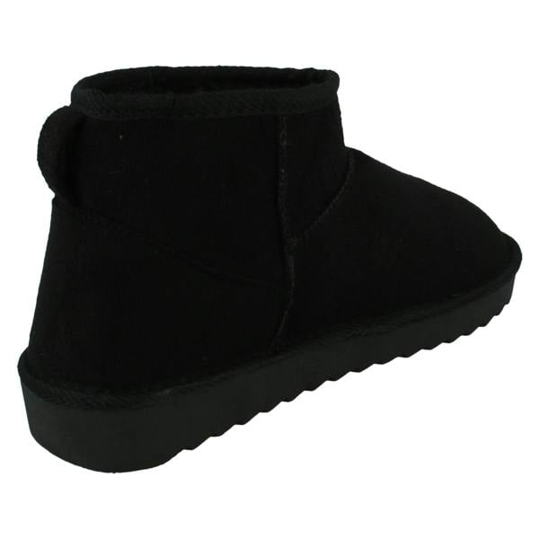 Spot On Ladies Spot On Chunky Sole Wide Fit Casual Ankle Boots F4462