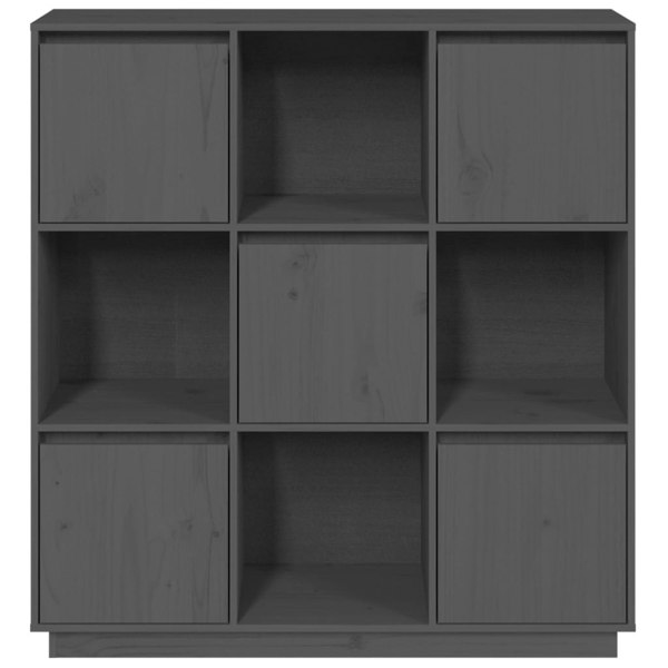 Berkfield Highboard Grey 110.5x35x117 cm Solid Wood Pine