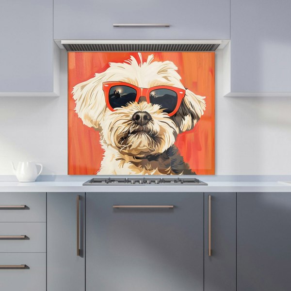 Warren Reed - Designer Cool Pup in Sunglasses Kitchen Splashback