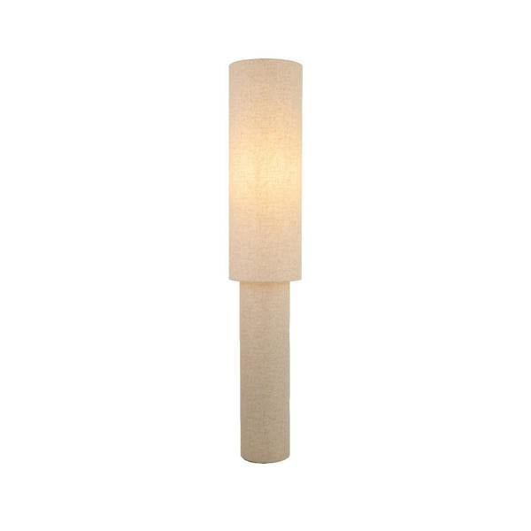 Pagazzi Lighting Buxton Natural Faux Linen Column Floor Lamp