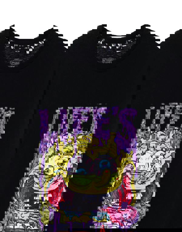 SpongeBob SquarePants Mens Black Life's Sweet Short Sleeved T-Shirt